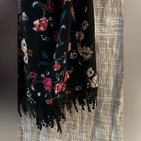 Floral cardigan with fringe - Picture 5 of 7